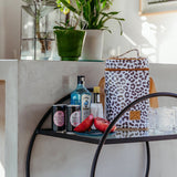 Wine Cooler Double | Laminated Fabric with Genuine Leather Beverage Cooler Fabric Bag by Thandana