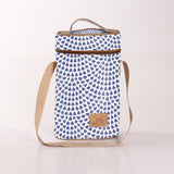 Wine Cooler Double | Laminated Fabric with Genuine Leather Scale Away with me - Dazzling Blue Beverage Cooler Fabric