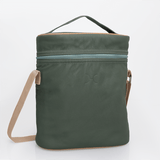 Wine Cooler Jumbo Carry Bag | Genuine Leather Basil Leather Beverage Cooler by Thandana