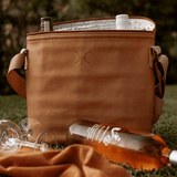 Wine Cooler Jumbo Carry Bag | Genuine Leather Beverage Cooler by Thandana
