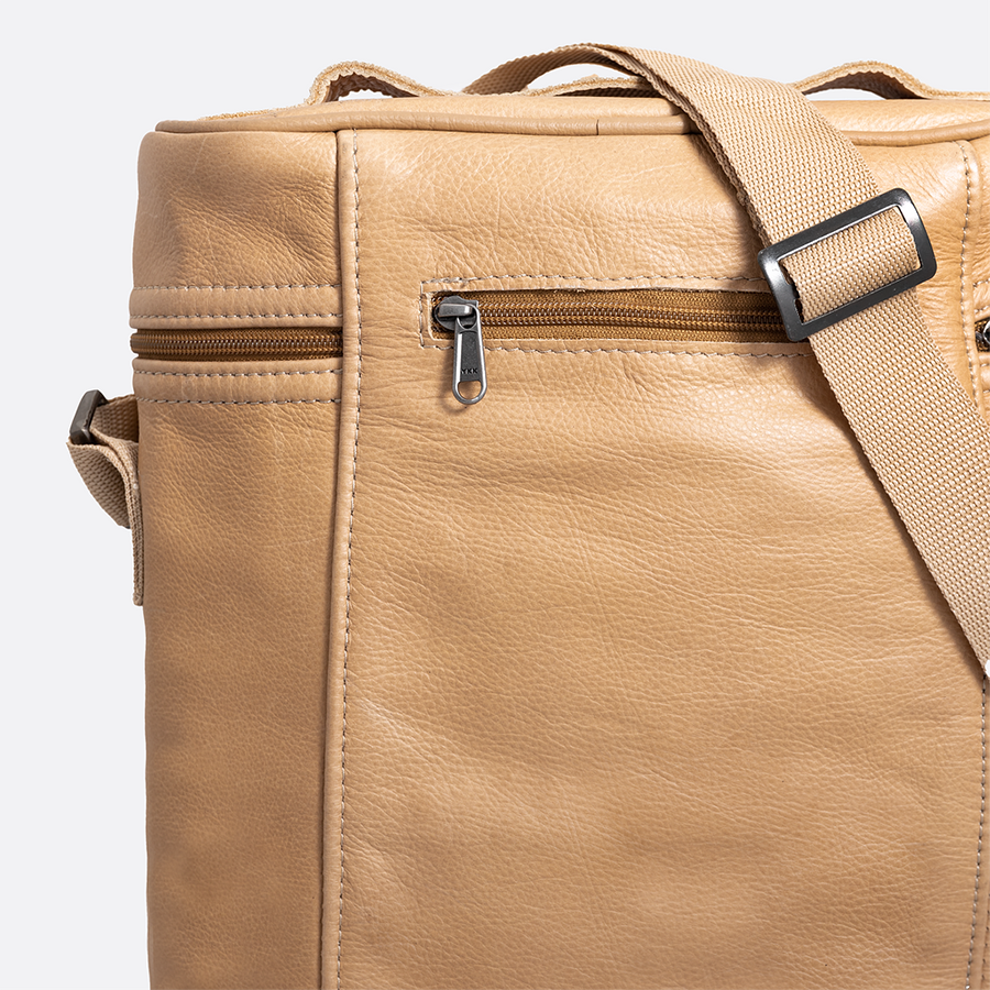 Wine Cooler Jumbo Carry Bag | Genuine Leather Beverage Cooler by Thandana