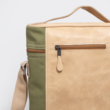 Wine Cooler Jumbo Carry Bag | Wax Canvas with Genuine Leather Wine Cooler by Thandana