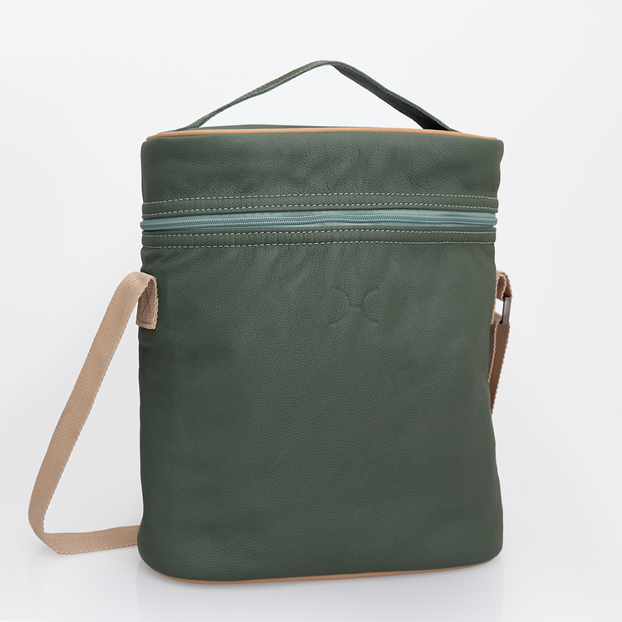 Wine Cooler Jumbo | Genuine Leather | Corporate Basil Leather Beverage Cooler by Thandana