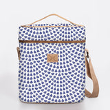 Wine Cooler Jumbo | Laminated Fabric with Genuine Leather Beverage Cooler Fabric Bag by Thandana