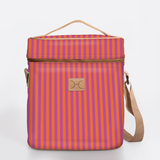 Wine Cooler Jumbo | Laminated Fabric with Genuine Leather Beverage Cooler Fabric Bag by Thandana