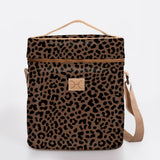 Wine Cooler Jumbo | Laminated Fabric with Genuine Leather Beverage Cooler Fabric Bag by Thandana