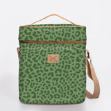 Wine Cooler Jumbo | Laminated Fabric with Genuine Leather Beverage Cooler Fabric Bag by Thandana