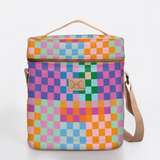 Wine Cooler Jumbo | Laminated Fabric with Genuine Leather Beverage Cooler Fabric Bag by Thandana