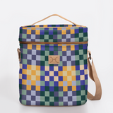 Wine Cooler Jumbo | Laminated Fabric with Genuine Leather Beverage Cooler Fabric Bag by Thandana