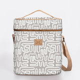 Wine Cooler Jumbo | Laminated Fabric with Genuine Leather Beverage Cooler Fabric Bag by Thandana