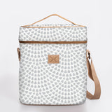 Wine Cooler Jumbo | Laminated Fabric with Genuine Leather Beverage Cooler Fabric Bag by Thandana