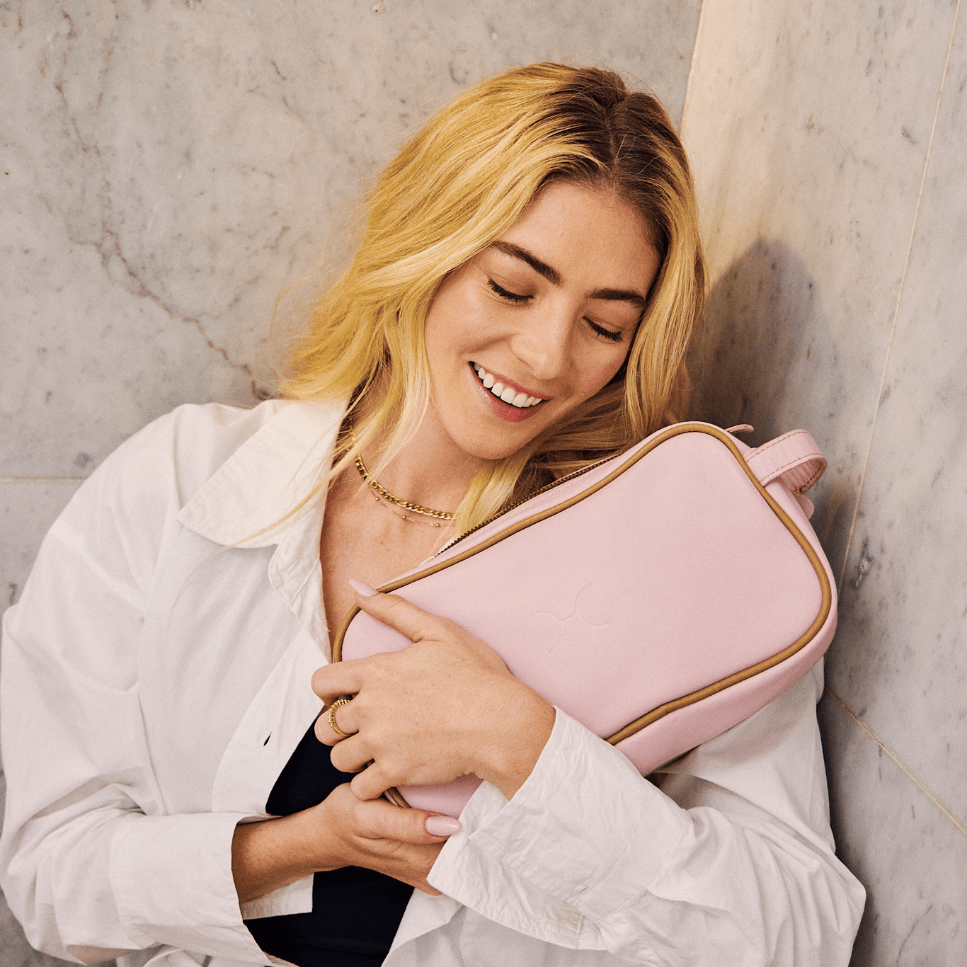 Women’s Double Zip Vanity | Genuine Leather Vanity Bag by Thandana
