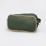 Women’s Double Zip Vanity | Genuine Leather Basil Leather / Gunmetal (default) Vanity Bag by Thandana