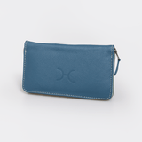 Women’s Large Purse | Genuine Leather Aqua Leather / Gunmetal (default) Wallet by Thandana