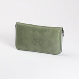 Women’s Large Purse | Genuine Leather Green Leather / Gunmetal (default) Wallet by Thandana