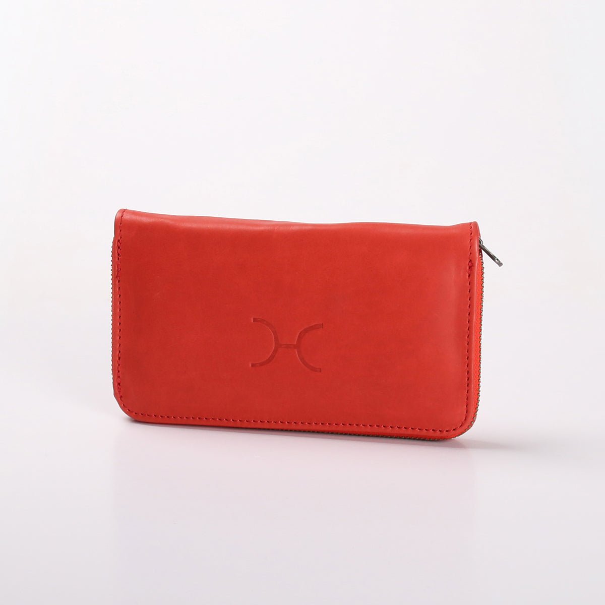 Women’s Large Purse | Genuine Leather Red Leather / Gunmetal (default) Wallet by Thandana