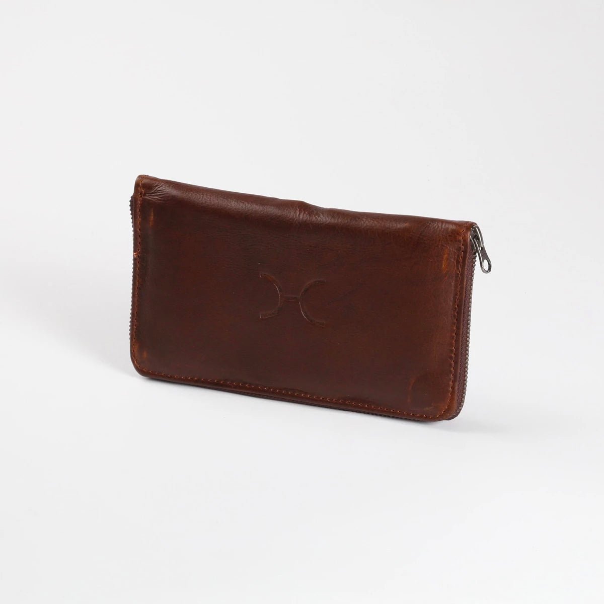 Women’s Large Purse | Genuine Leather Tobac Leather / Gunmetal (default) Wallet by Thandana