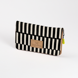 Women’s Large Purse| Laminated Fabric with Genuine Leather Indie - Pitch / Chunky Zip Ladies Large Wallet Fabric