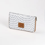 Women’s Large Purse| Laminated Fabric with Genuine Leather Ladies Large Wallet Fabric by Thandana