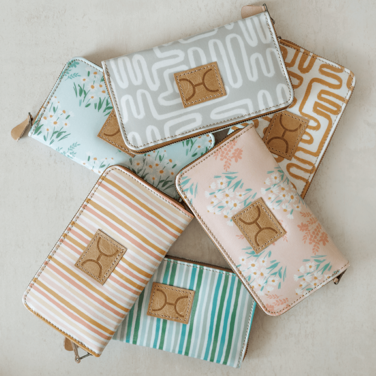 Women’s Large Purse| Laminated Fabric with Genuine Leather Ladies Large Wallet Fabric by Thandana