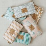 Women’s Large Purse| Laminated Fabric with Genuine Leather Ladies Large Wallet Fabric by Thandana