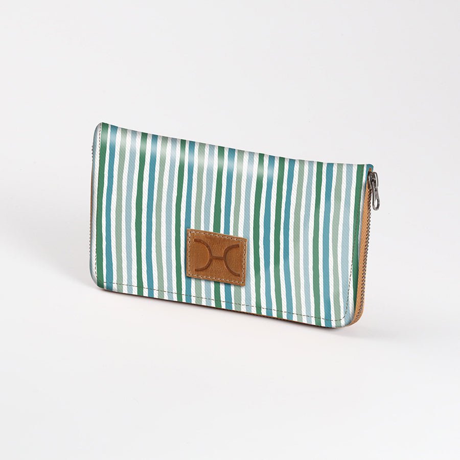 Women’s Large Purse| Laminated Fabric with Genuine Leather Ladies Large Wallet Fabric by Thandana