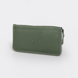 Women’s Large Wallet | Genuine Leather | Corporate Basil Leather / Gunmetal (default) Wallet by Thandana
