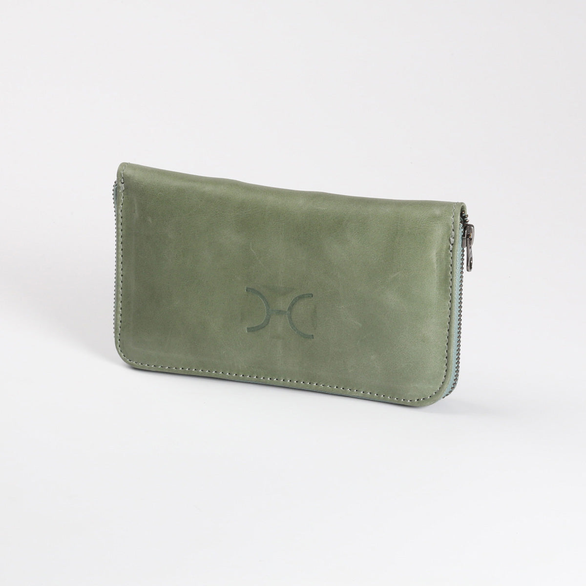 Women’s Large Wallet | Genuine Leather | Corporate Green Leather / Gunmetal (default) Wallet by Thandana