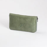 Women’s Large Wallet | Genuine Leather | Corporate Green Leather / Gunmetal (default) Wallet by Thandana
