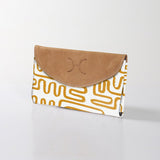 Women’s Purse | Laminated Fabric with Genuine Leather Geo - Sand Ladies Wallet by Thandana