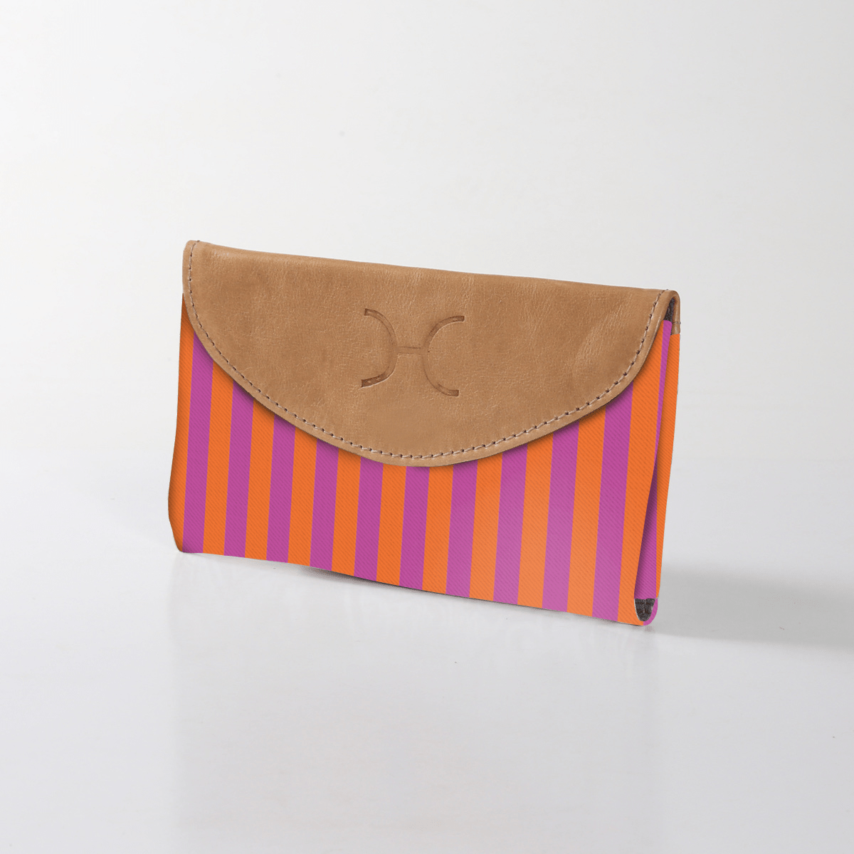 Women’s Purse | Laminated Fabric with Genuine Leather Linear - Preppy Ladies Wallet by Thandana