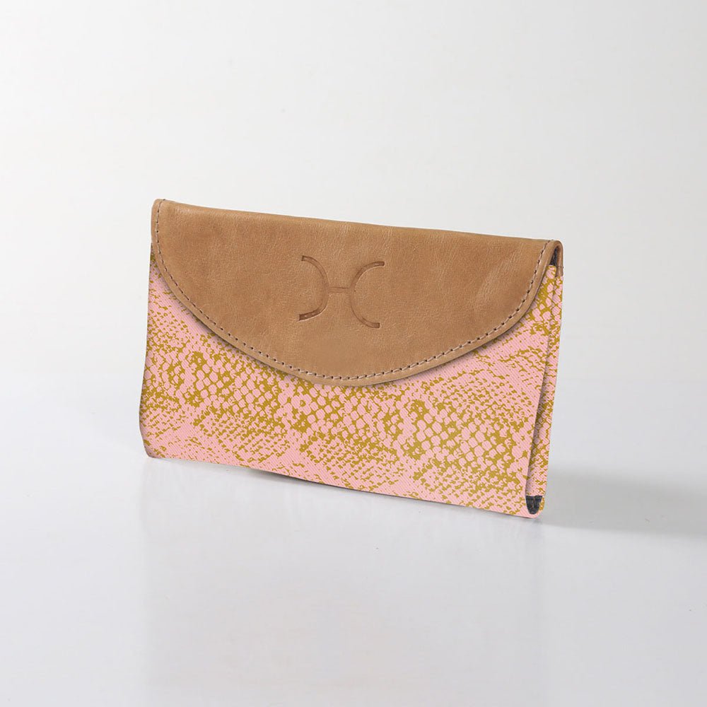 Women’s Purse | Laminated Fabric with Genuine Leather Python - Bloom Ladies Wallet by Thandana