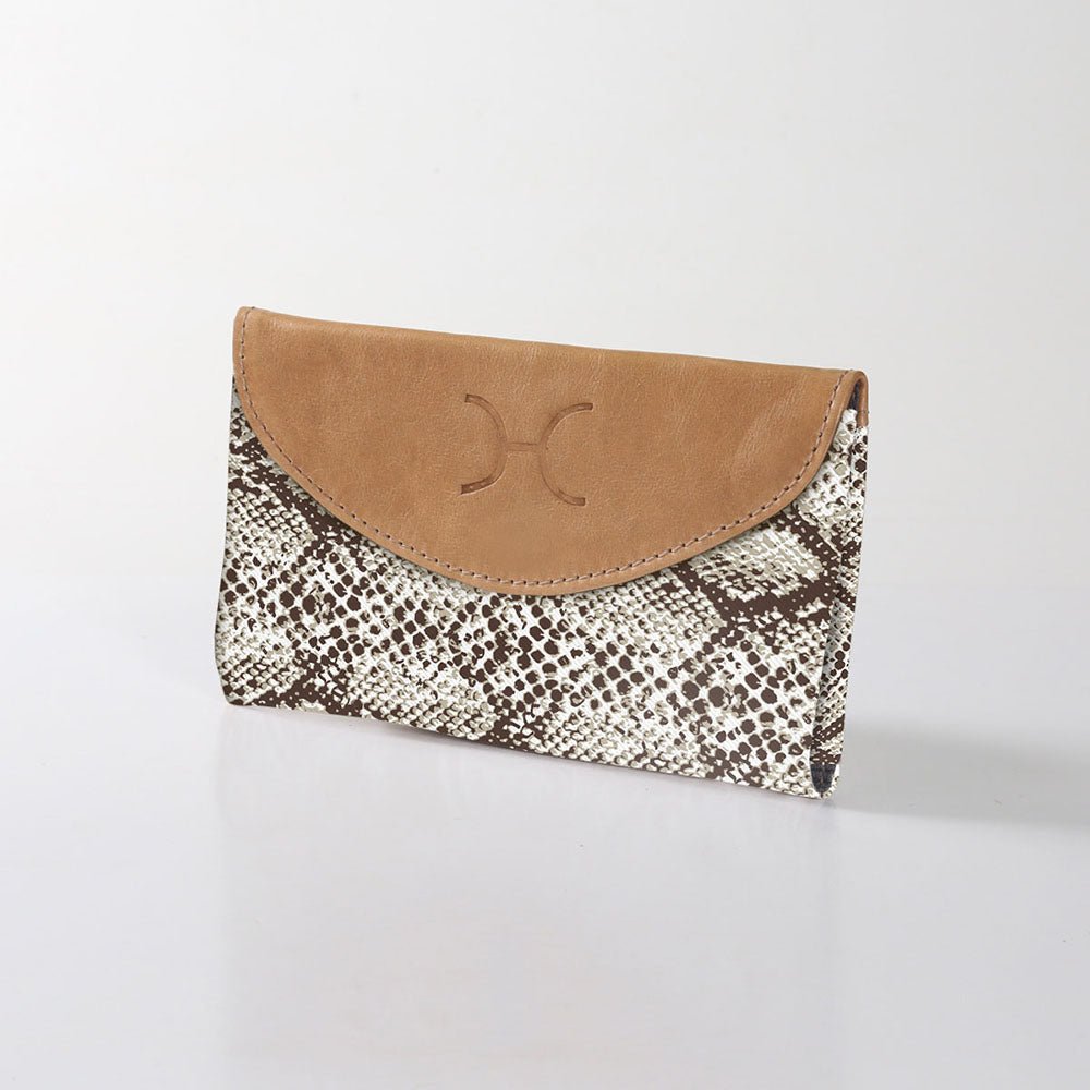 Women’s Purse | Laminated Fabric with Genuine Leather Python - Moody Ladies Wallet by Thandana
