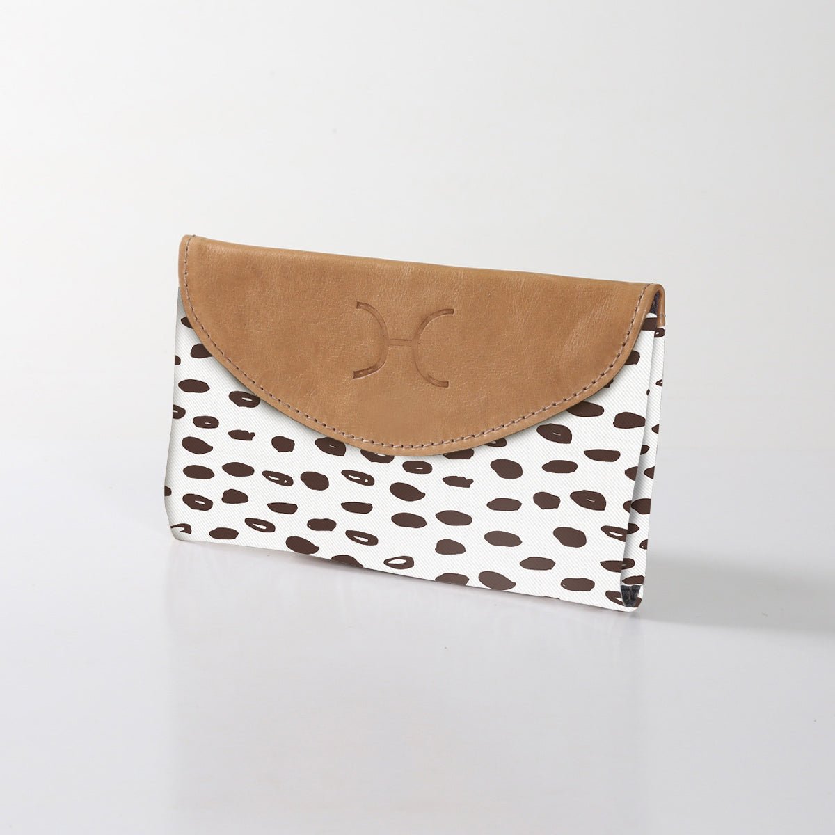Women’s Purse | Laminated Fabric with Genuine Leather Seeds - White Ladies Wallet by Thandana