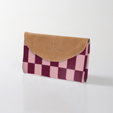Women’s Wallet | Laminated Fabric with Genuine Leather Checkmate - Cherry Ladies Wallet by Thandana