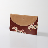 Women’s Wallet | Laminated Fabric with Genuine Leather Midnight Pony - Cherry Ladies Wallet by Thandana