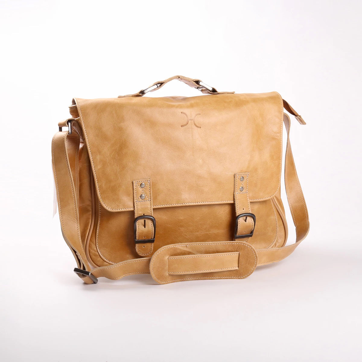 Work Satchel | Genuine Leather | Corporate Hazelnut Leather Work Satchel by Thandana