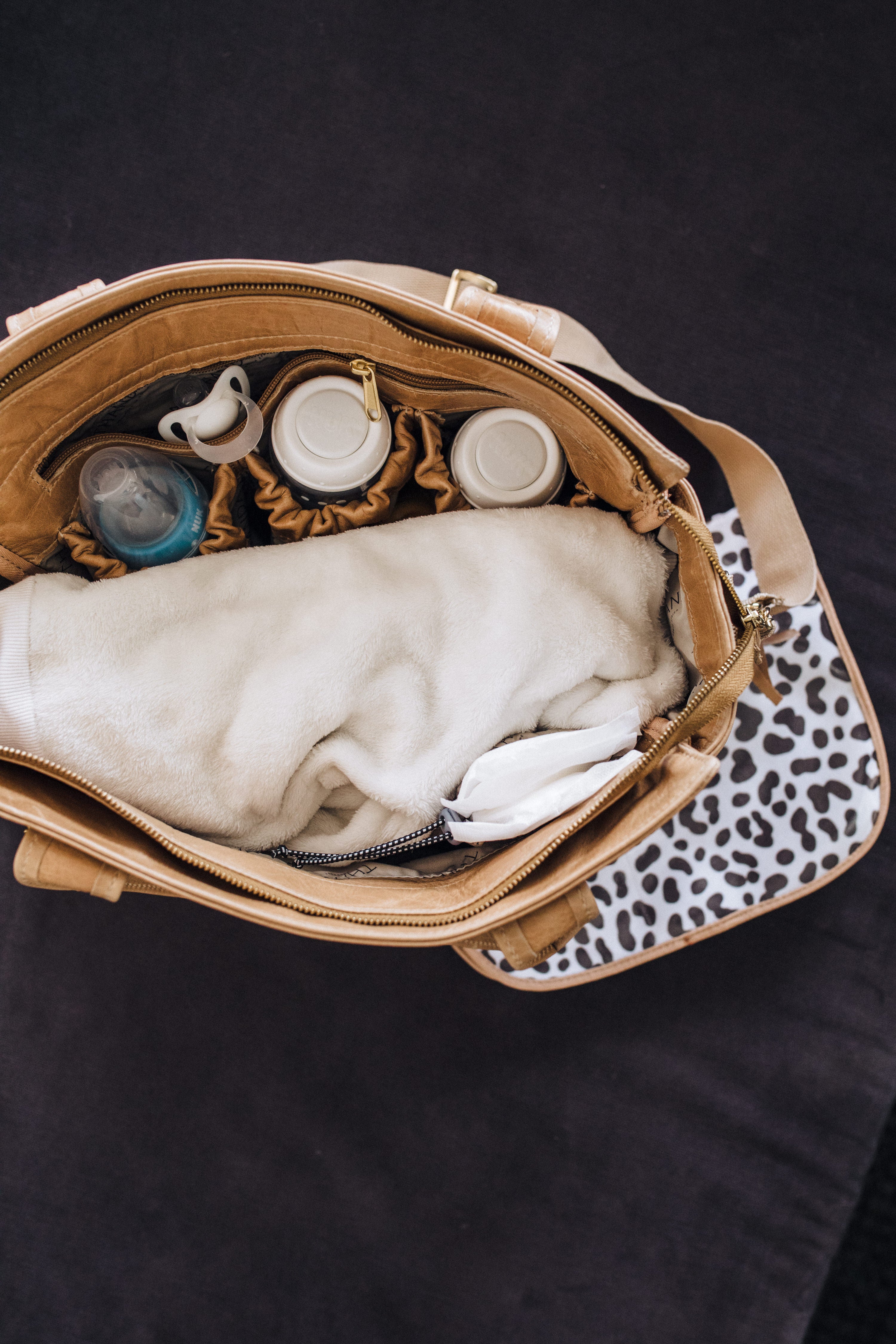 Noa Nappy Bag Leather