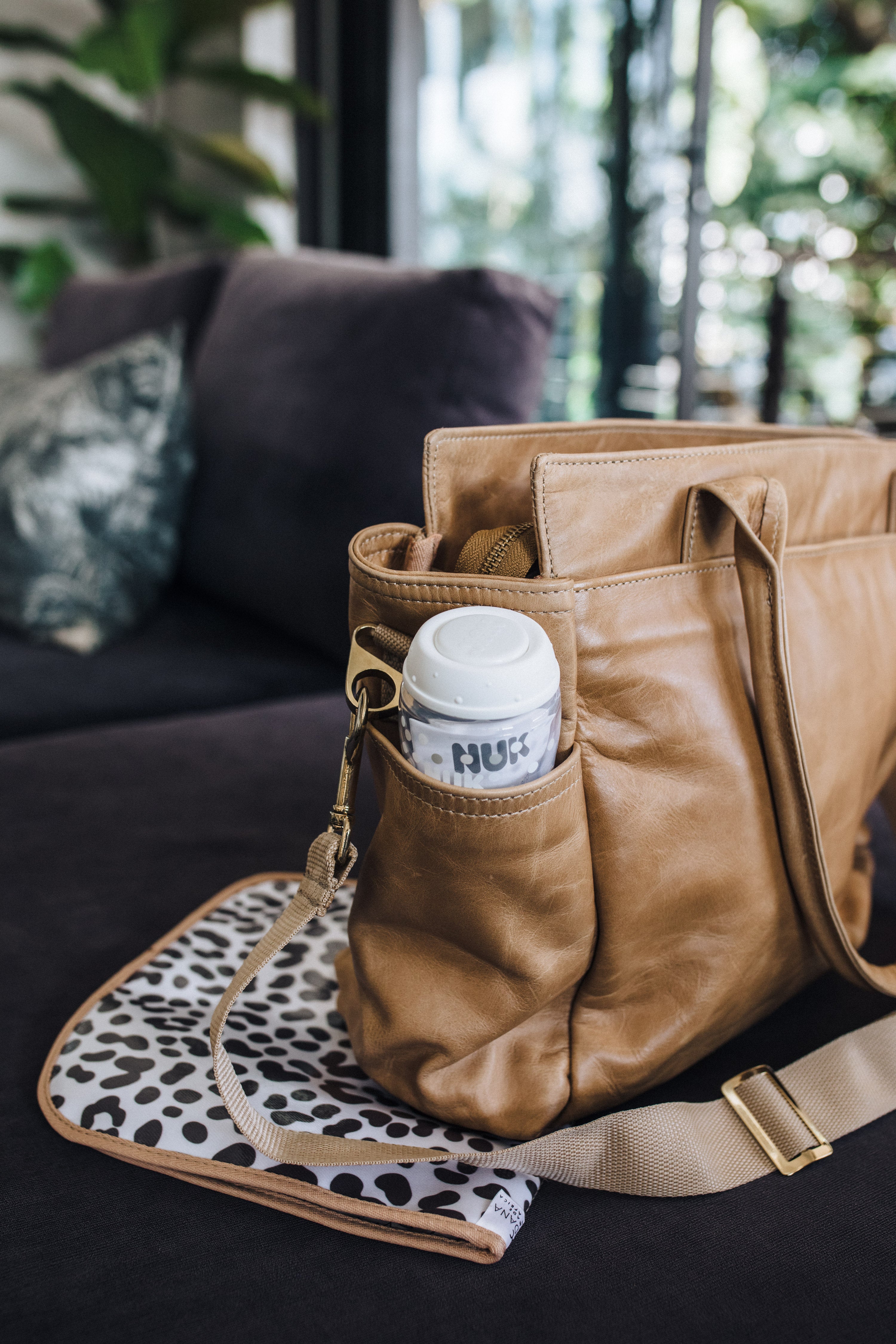 Noa Nappy Bag Leather