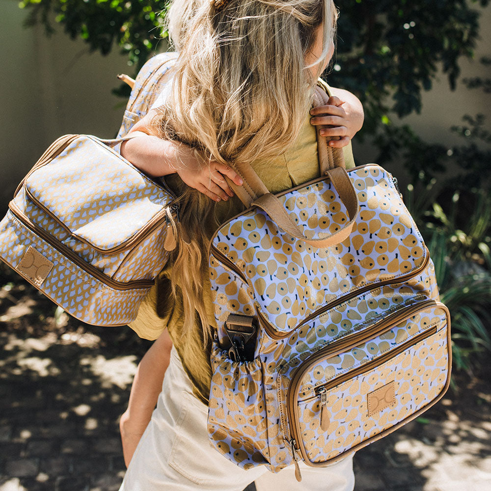 Baby Nappy Backpack Laminated Fabric RTS