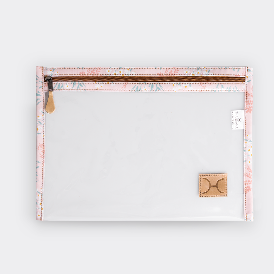 Clear Document Pouch Laminated Fabric RTS
