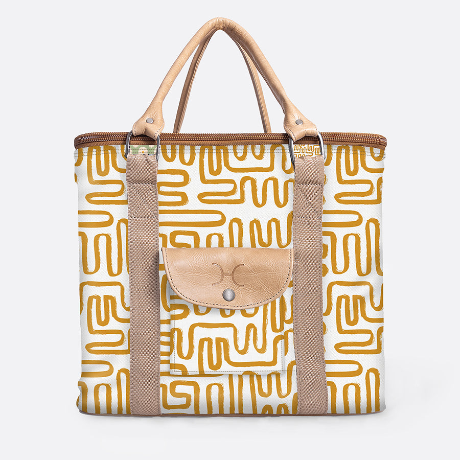 25L Box Cooler | Laminated Fabric with Genuine Leather & Hard Inner Bin