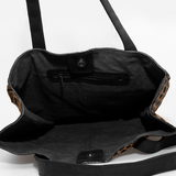 Tote Handbag | Faux Fur Print Genuine Leather