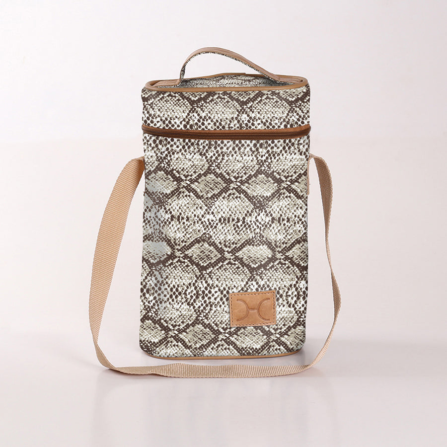 Wine Cooler Double | Laminated Fabric with Genuine Leather | In Stock